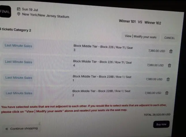 FIFA World Cup tickets