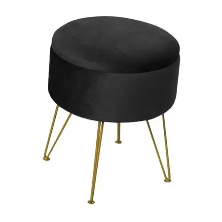 Makeup Vanity Stool Dressing Chair Soft Velvet Upholstered Chair Footstool D13