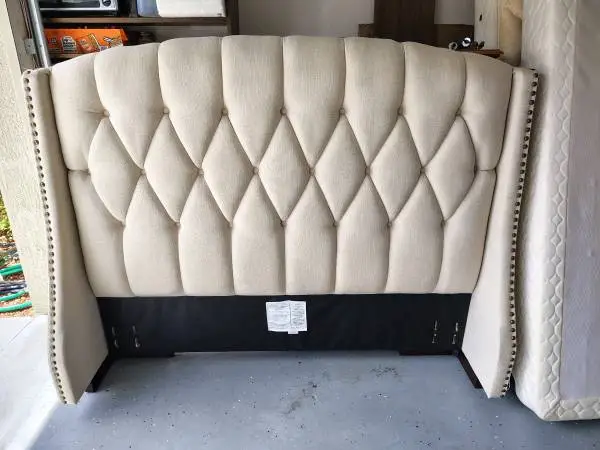 Queen Upholstered Headboard with Sealy Box Spring & Mattress
