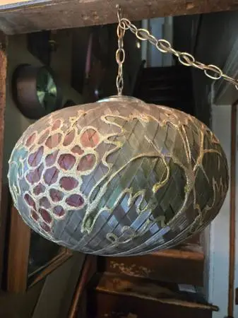 Mid Century Modern Spun Fiberglass Swag Fixture