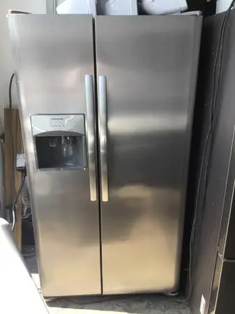 Frigidaire side by side refridgerator stainless steel