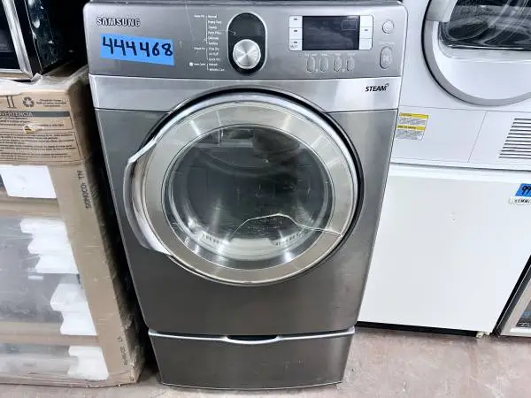 27 Inch Samsung  DV448AEP Front Load Electric Dryer Machine Pedestal