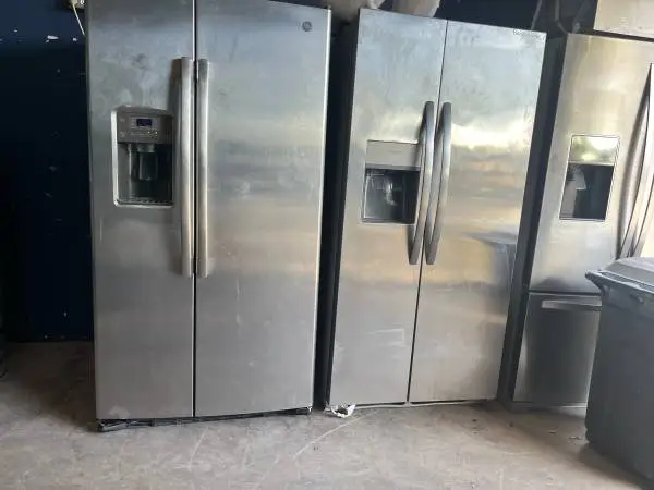 Stainkess steel refrigerators.