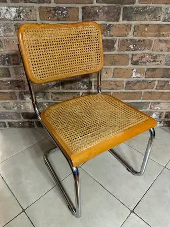 Vintage 70s Mid Century Marcel Breuer Cesca Cantilever Cane Chair