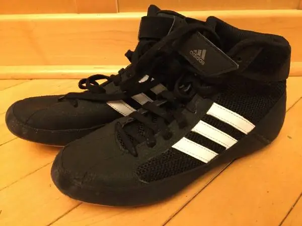 Wrestling Shoes-Kids size 4 and 4.5 - Like new - Black Adidas