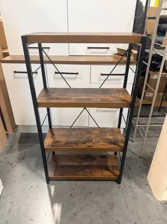 Acme Bob 4 Shelf 43 Bookcase Shelf In Weathered Oak Brand New