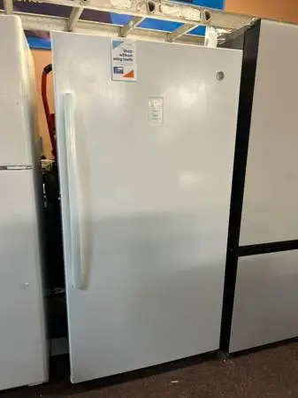 GE Upright Freezer White