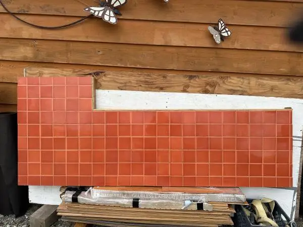 Orange tile countertops