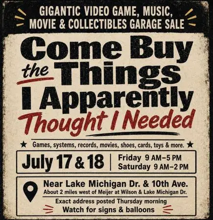 🎮 GIGANTIC Video Game, Music, Movie & Collectibles Garage Sale 🎵