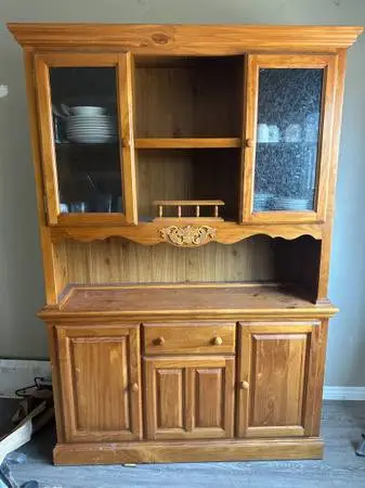 Pine wood displqy case and cabinet 1990’s