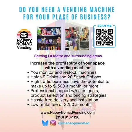 Vending Machine, Monthly Rental