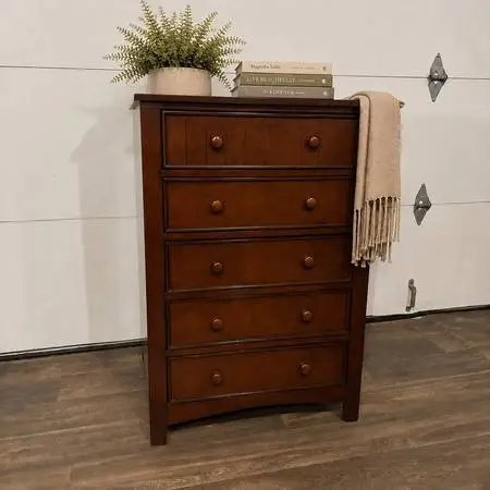 Solid Wood Cherry Dresser for Nursery or Kids (Slim Size)