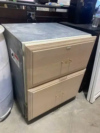Wood Panel Sub-Zero Double Drawer Refrigerator Model #700BR Used