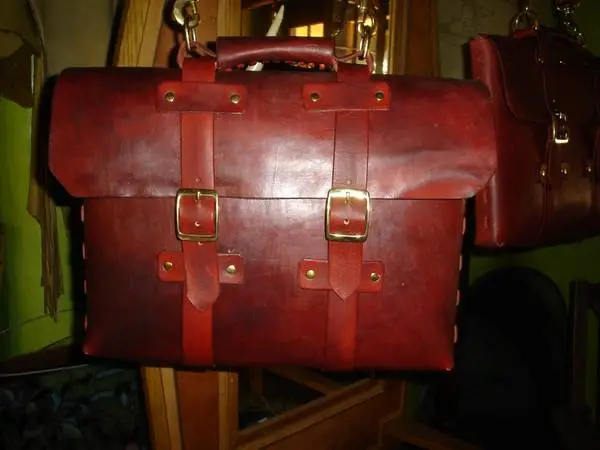 1880s Saddle Bag / Briefcase Leather Handmade