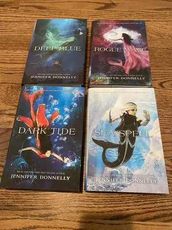 WATERFIRE SAGA by Jennifer Donnelly 1-4 HARDCOVER BOOKS ~ DEEP BLUE