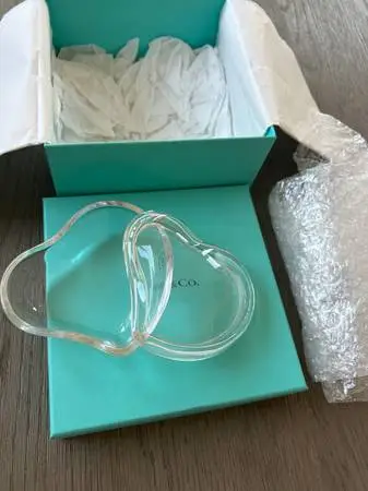Tiffany & Co. Crystal Heart Shaped Jewelry Box