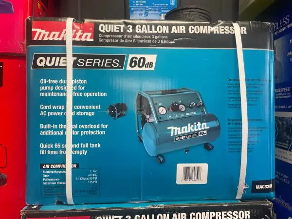 Makita 3 Gallon Air Compressor Quiet Series 60dB