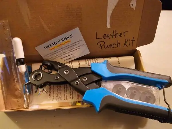 New SkilledCrafter Leather Hole Punch Tool, a heavy-duty rotary plier