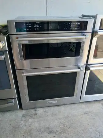 KitchenAid 30 stainless steel microwave oven combo like new
