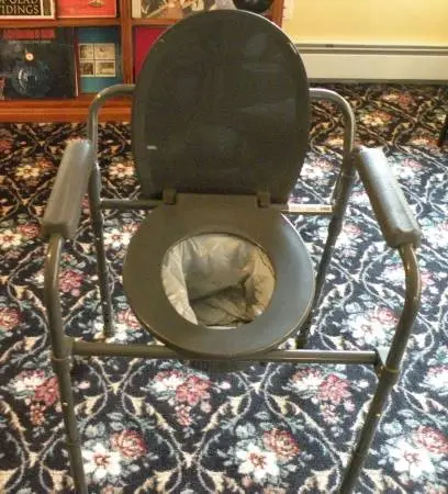 Toilet by bedside