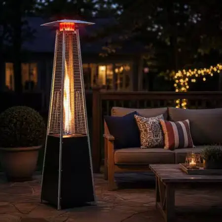 BTExpert 48000 BTU Pyramid Patio Heater for Outdoor (Black)