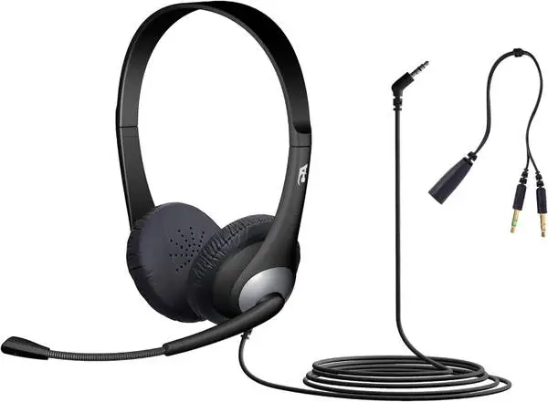 Cyber Acoustics 3.5mm Stereo Headset for Work/Phone, School/Classroom!
