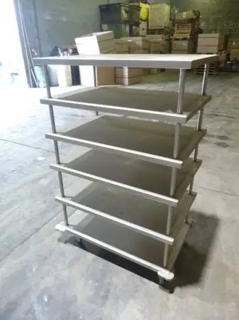 STAINLESS STEEL ROLLING SHELF 135.00