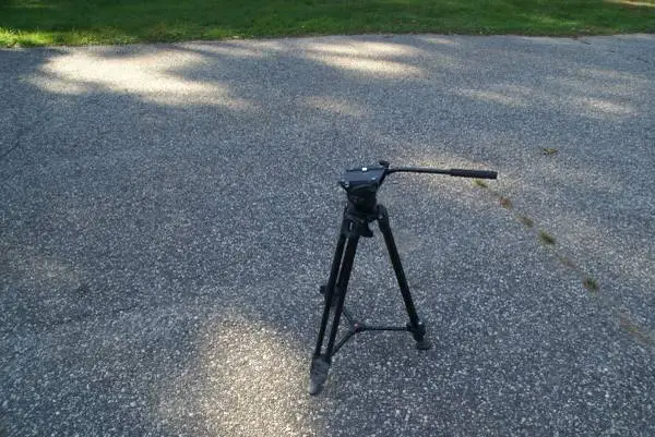 Manfrotto professional TV camera tripod.
