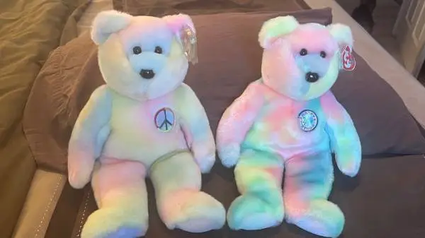 Ty 12” Peace or Birthday Bears