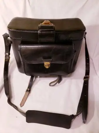 Vintage Semi Hard Leather Camera Bag