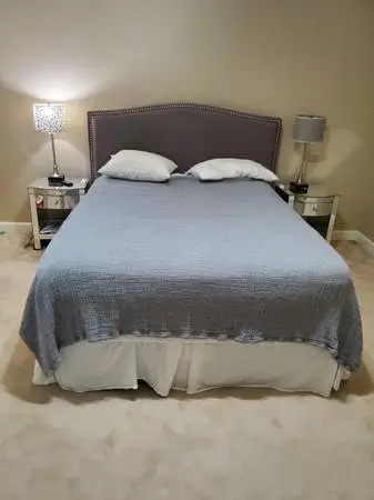 Night Table, End Table,Mirror Faced, bedroom