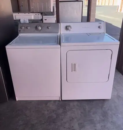 White Maytag Washer And Estate Electric Dryer