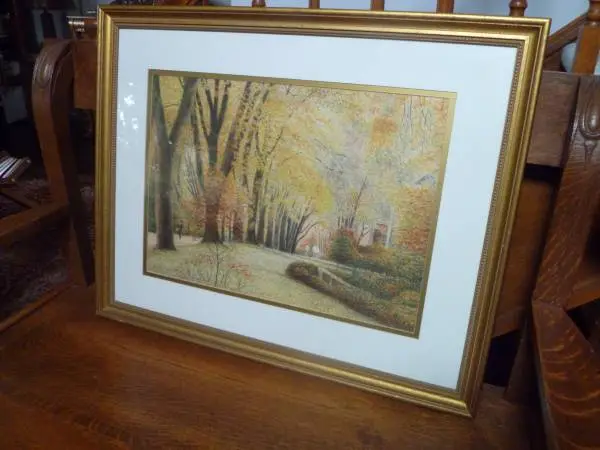 Framed - Artwork - Vintage - fall nature scene