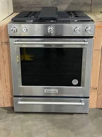 MOVING used ONCE! KitchenAid 30 inch slide-In Gas Range