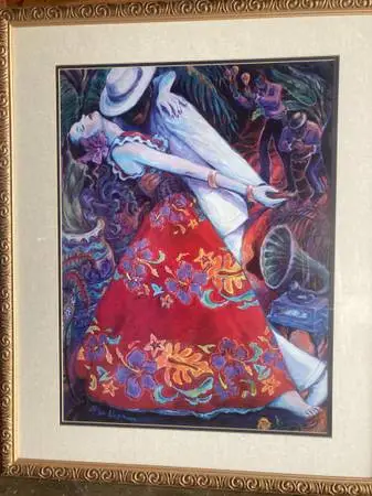 FRAMED TANGO DANCING COUPLE