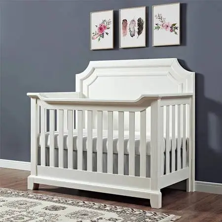 Crib Baby Toddler Bed Crib 5 in 1 White NEW ret $600