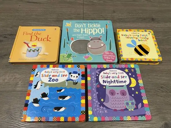 USBORNE BABYS VERY FIRST SLIDE,& SEE,  VERY FIRST TOUCHY-FEELY BOOK,