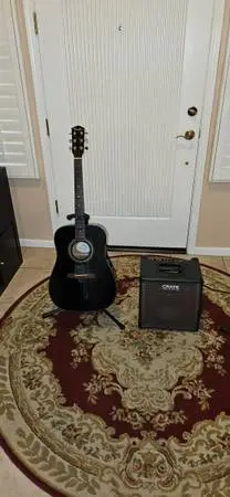 2004 Fender DG-11E Acoustic Electric Guitar with Crate CA15 amp