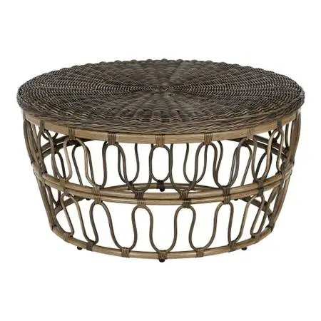 Outdoor Table Wicker Resin 36in NEW ret-$216