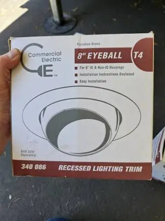 8 Eyeball Brass Recessed Lighting Trim