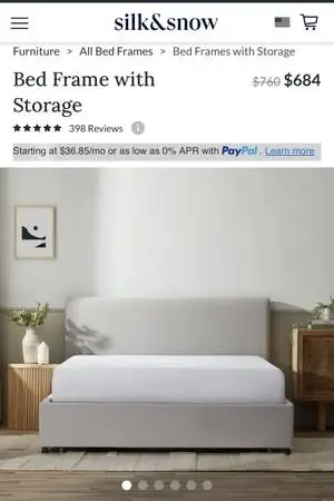 Silk&Snow King Bed Frame with Storage *BRAND NEW*