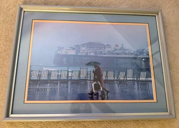 Framed and matted print of “Dirty weekend” painting by Philip Dunn