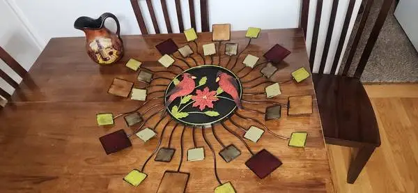 Sunburst Metal Wall Decor w/ Cardinal....beautiful