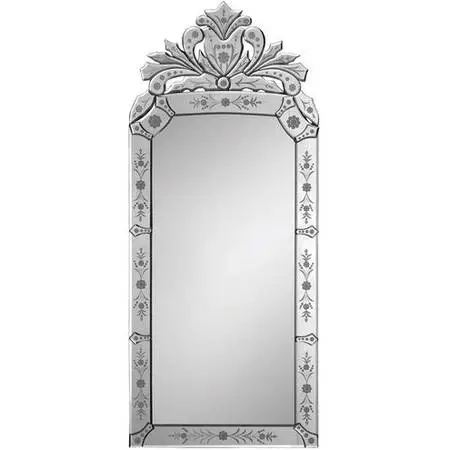 Mirror Venetian Etched 43in x19in NEW ret-$800 Large Wall Mirror
