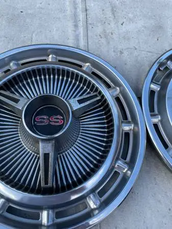 2 SS CHEVY HUBCAPS 14”
