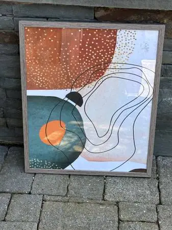 Yvonne Coleman Burney “Trailblazer” Framed Abstract Art Print 21 x 25
