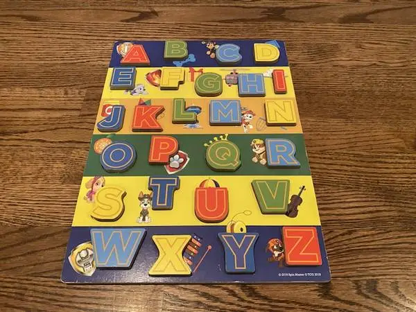 PAW PATROL JUMBO ALPHABET WOODEN CHUNKY PUZZLE