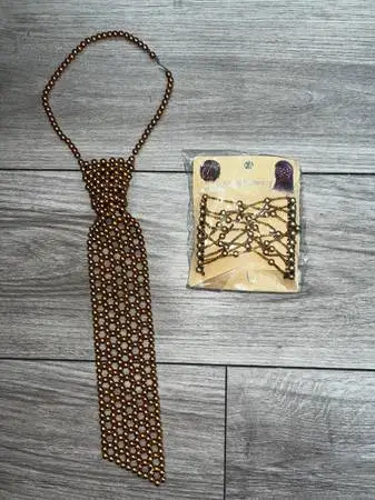 Beautiful beaded necktie necklace