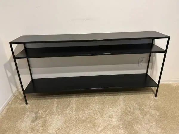 Modern Black Metal Sideboard / Console Table – 60