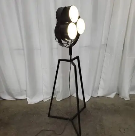 CB2 Signal 3-Light Brown Metal Tripod Base Floor Lamp